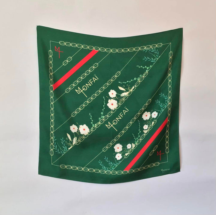 Foulard en sergé de soie de la collection monfaifoulard.com