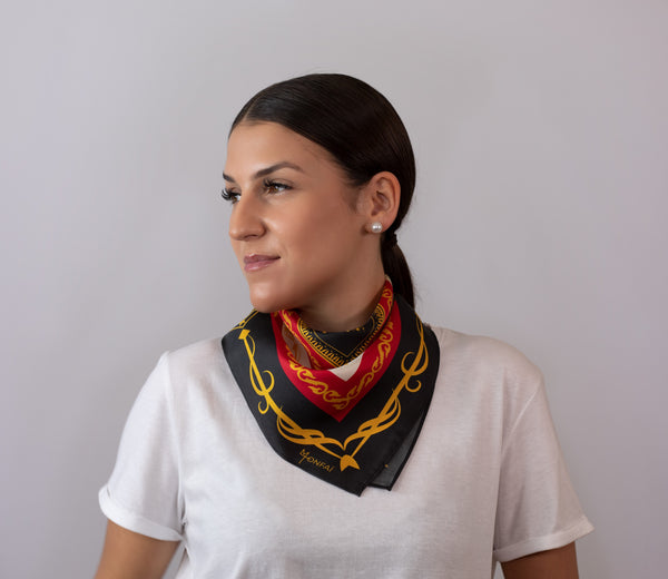 Foulard en sergé de soie de la collection monfaifoulard.com